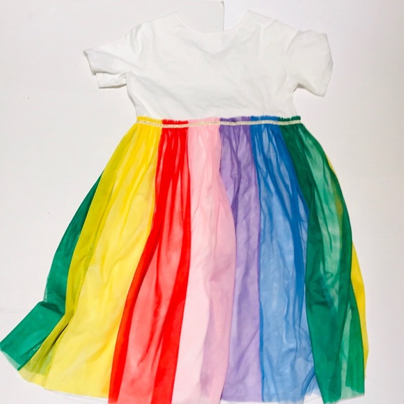 Hanna Andersson girl’s Rainbow Dress In Soft Tulle - Picture 7 of 8